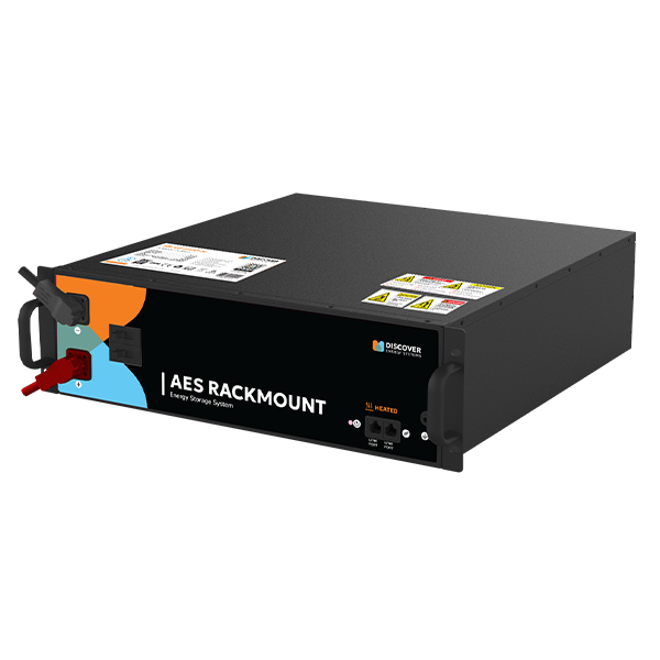 AES RACKMOUNT Slimline | 48V | 6-Slot Enclosed Battery Rack | Scalable from 5–30kWh | UL 9540 | Heated