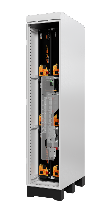 AES RACKMOUNT Slimline | Enclosed Battery Rack | 6 Slot
