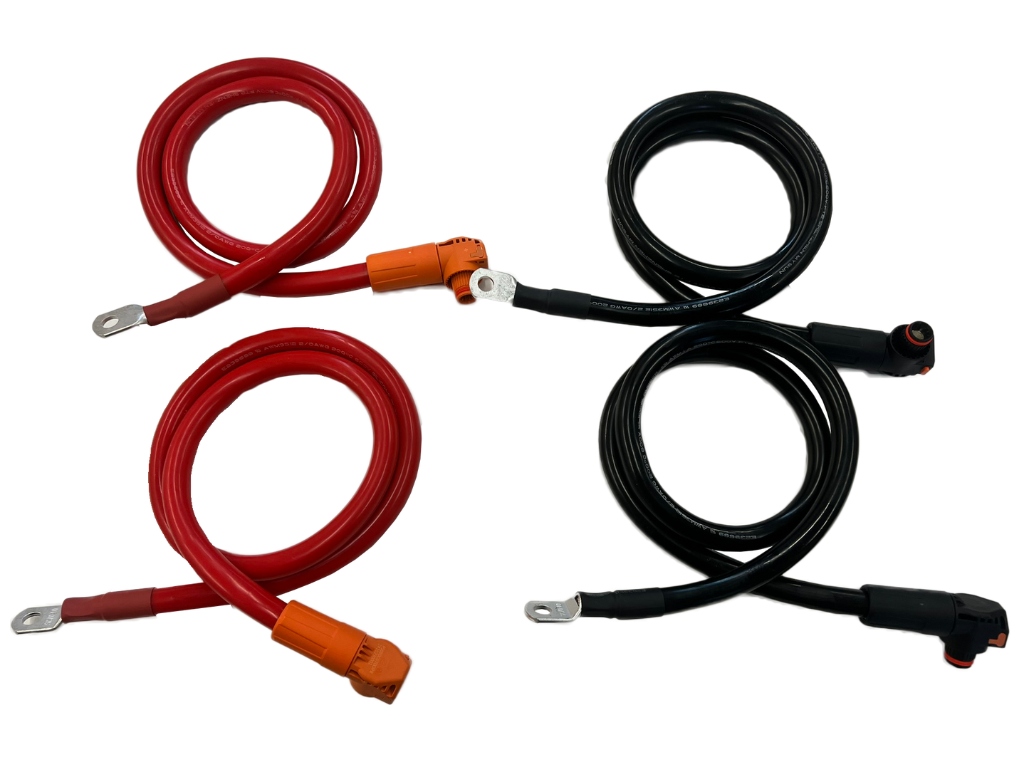 Battery To Inverter Cable Set - (2-Pos, 2-Neg 2/0 AWG 1.0m)