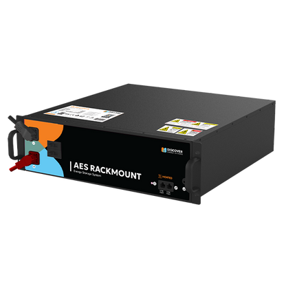 AES RACKMOUNT Slimline | 48V | 6-Slot Enclosed Battery Rack | Scalable from 5–30kWh | UL 9540 | Heated